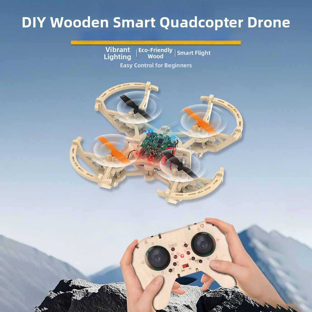 RC Wooden Drones Model Kit 3 S - Drone Kit Octocopter ulasan dan harga